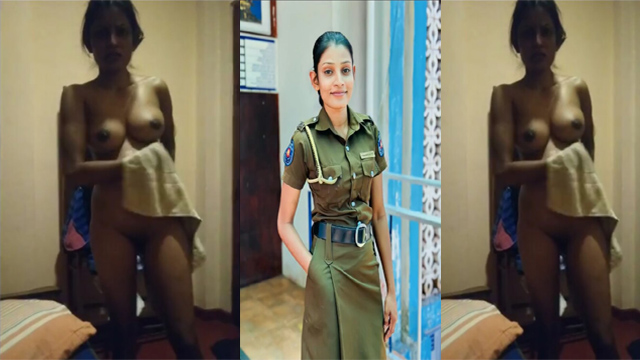 Lankan pōlice GF Nude Captured BF After Sex Viral