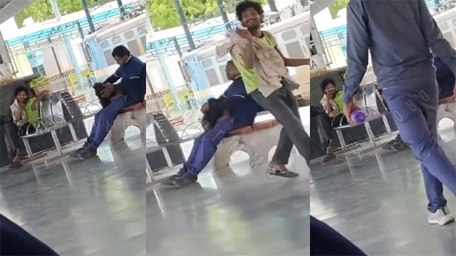 Indian Crazy Guy Getting Blowjob In – Railway Station In Public Capchar Mms