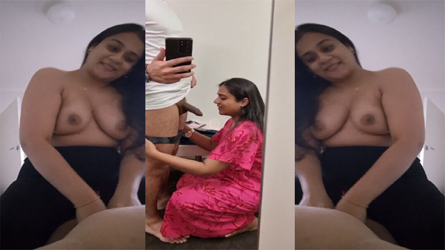 Indian Hot Wife Blowjob – And Taking Cum On Boobs Video Free